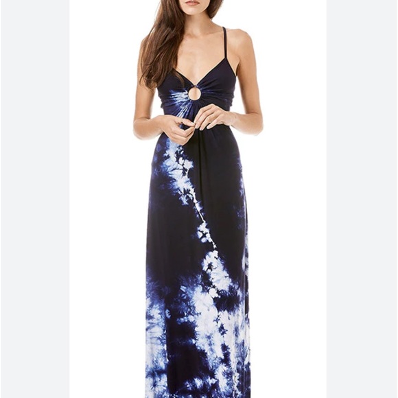 Michelle Jonas Dresses & Skirts - Michelle Jonas Open Back Keyhole Maxi Dress Tie Dye